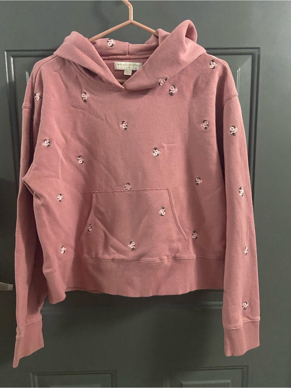 Spiritual Gangster Rose Dusty Pink Floral Hoodie